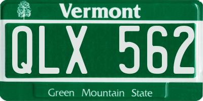 VT license plate QLX562