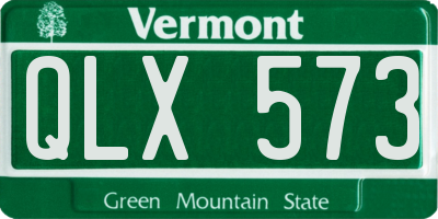 VT license plate QLX573