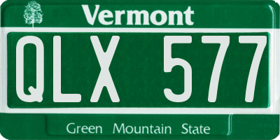 VT license plate QLX577