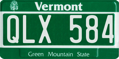 VT license plate QLX584