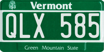 VT license plate QLX585