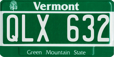 VT license plate QLX632