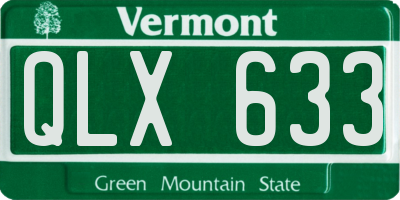 VT license plate QLX633