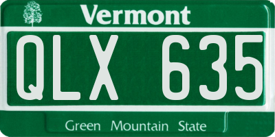 VT license plate QLX635
