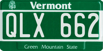 VT license plate QLX662