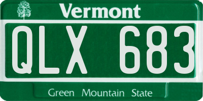 VT license plate QLX683