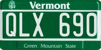 VT license plate QLX690