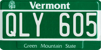 VT license plate QLY605