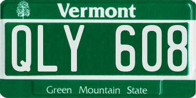 VT license plate QLY608
