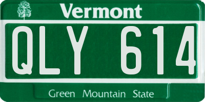 VT license plate QLY614