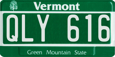 VT license plate QLY616