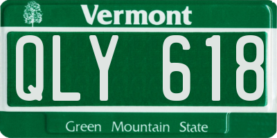 VT license plate QLY618