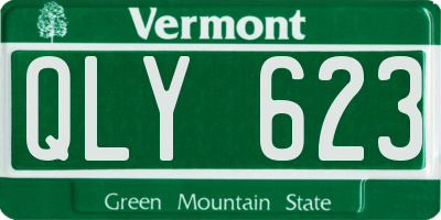 VT license plate QLY623