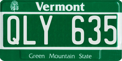 VT license plate QLY635