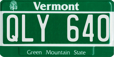 VT license plate QLY640