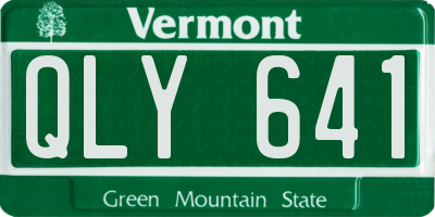 VT license plate QLY641