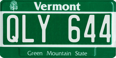 VT license plate QLY644