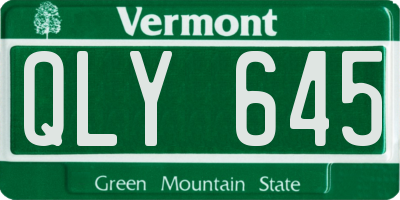 VT license plate QLY645