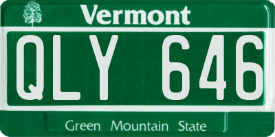 VT license plate QLY646