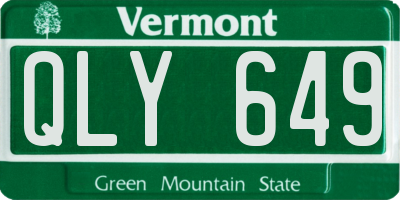 VT license plate QLY649