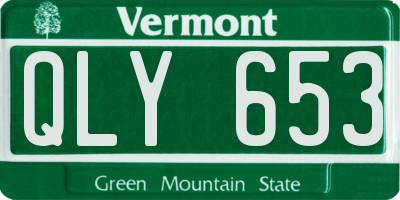 VT license plate QLY653