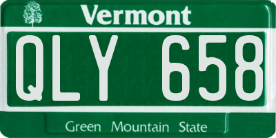 VT license plate QLY658