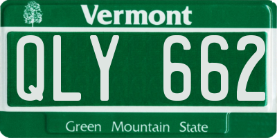 VT license plate QLY662