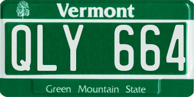 VT license plate QLY664