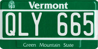 VT license plate QLY665