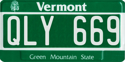 VT license plate QLY669