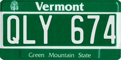 VT license plate QLY674