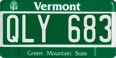 VT license plate QLY683
