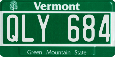 VT license plate QLY684