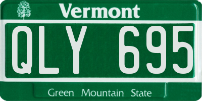 VT license plate QLY695