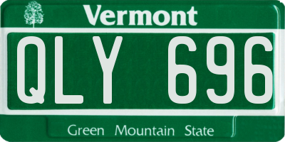 VT license plate QLY696