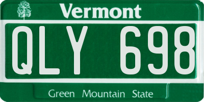 VT license plate QLY698