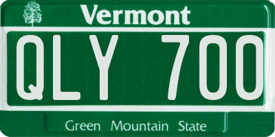 VT license plate QLY700