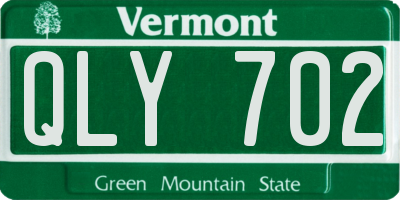 VT license plate QLY702