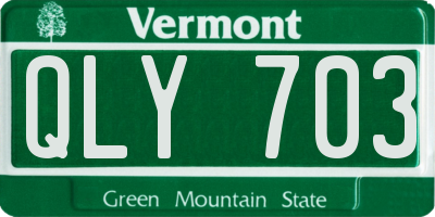 VT license plate QLY703