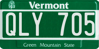VT license plate QLY705