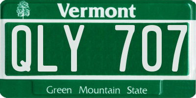 VT license plate QLY707