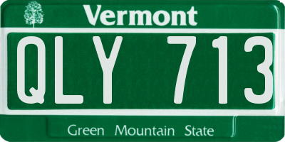 VT license plate QLY713