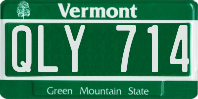 VT license plate QLY714