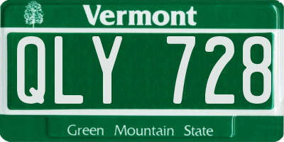 VT license plate QLY728
