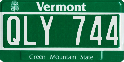 VT license plate QLY744