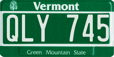 VT license plate QLY745