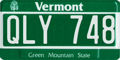 VT license plate QLY748