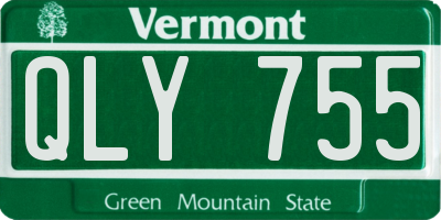 VT license plate QLY755