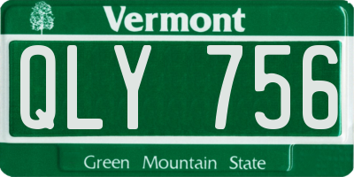VT license plate QLY756