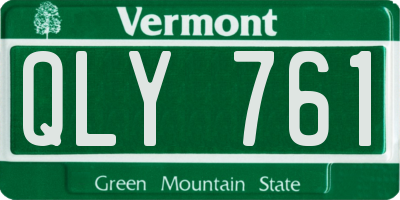 VT license plate QLY761